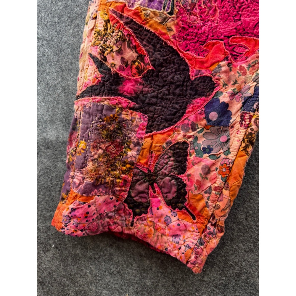 Magnolia Pearl Love Co Quilt Nature Pant Size OS Patchwork Pink Orange Boho - Picture 15 of 16
